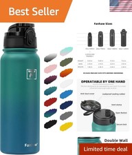 20 oz Insulated Stainless Steel Water Bottle with Anti-Dust Chug Lid, Leakpro...