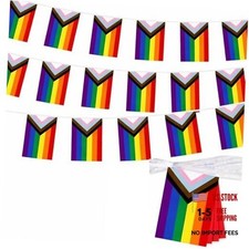 Progress Pride Flag Banner Decorations, 36 FT LGBTQ Flags single rainbow