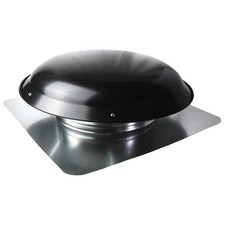 25 in. x 10 in. Galvanized Steel Static Roof Vent in Black