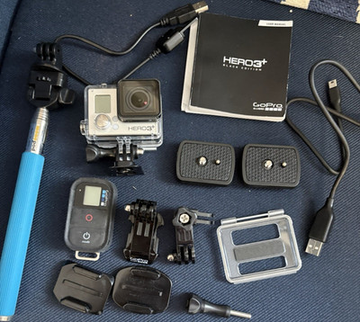 GoPro HERO3+ Black Edition Action Camera Silver Black Waterproof 1080p USB