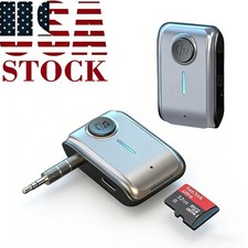 2x 3.5mm Car AUX Bluetooth 5.3 Receiver w/TF Card Play Wireless Adapter US Stock
