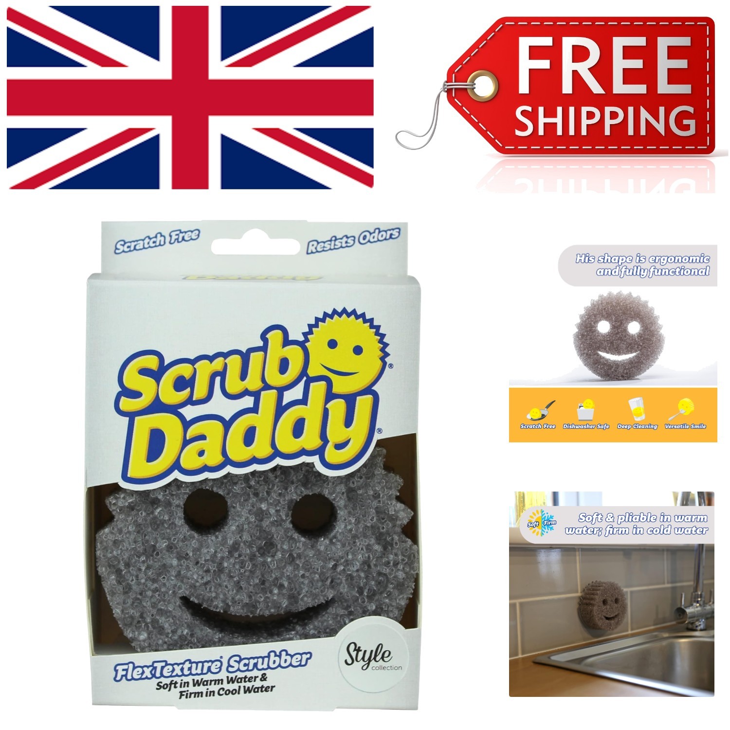 Multipack Non-Scratch Cleaning Sponge Set for Effortless Kitchen & Bath Care