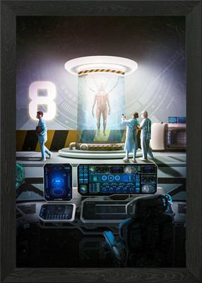Humanc reation Sci Fi Labor gerahmtes Wandbild Poster Leinwanddruck Bild