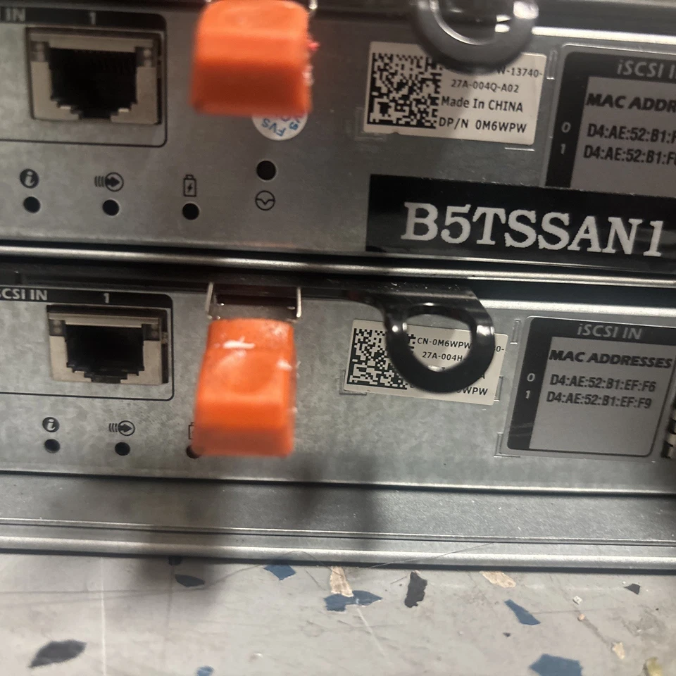 Dell PowerVault MD3620i iSCSI SAN 12Gb/s SAS Ent 2x10GbE M6WPW 2PS 2U - Image 4 of 4