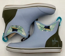 Xtratuf Guy Harvey Edition Women's 6" Rubber WP Ankle Deck Boots Brown Size 7 M