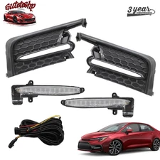 LED Fog Light Driver&Passenger WCover Bezels For 2020-2022 Toyota Corolla SE XSE