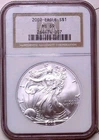 2002 $1 American Silver Eagle NGC MS69 Brown Label