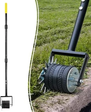 Colwelt Wheel Rotary Edger Lawn Tool 59’’, Manual Grass Edger Tool with Wheel wi