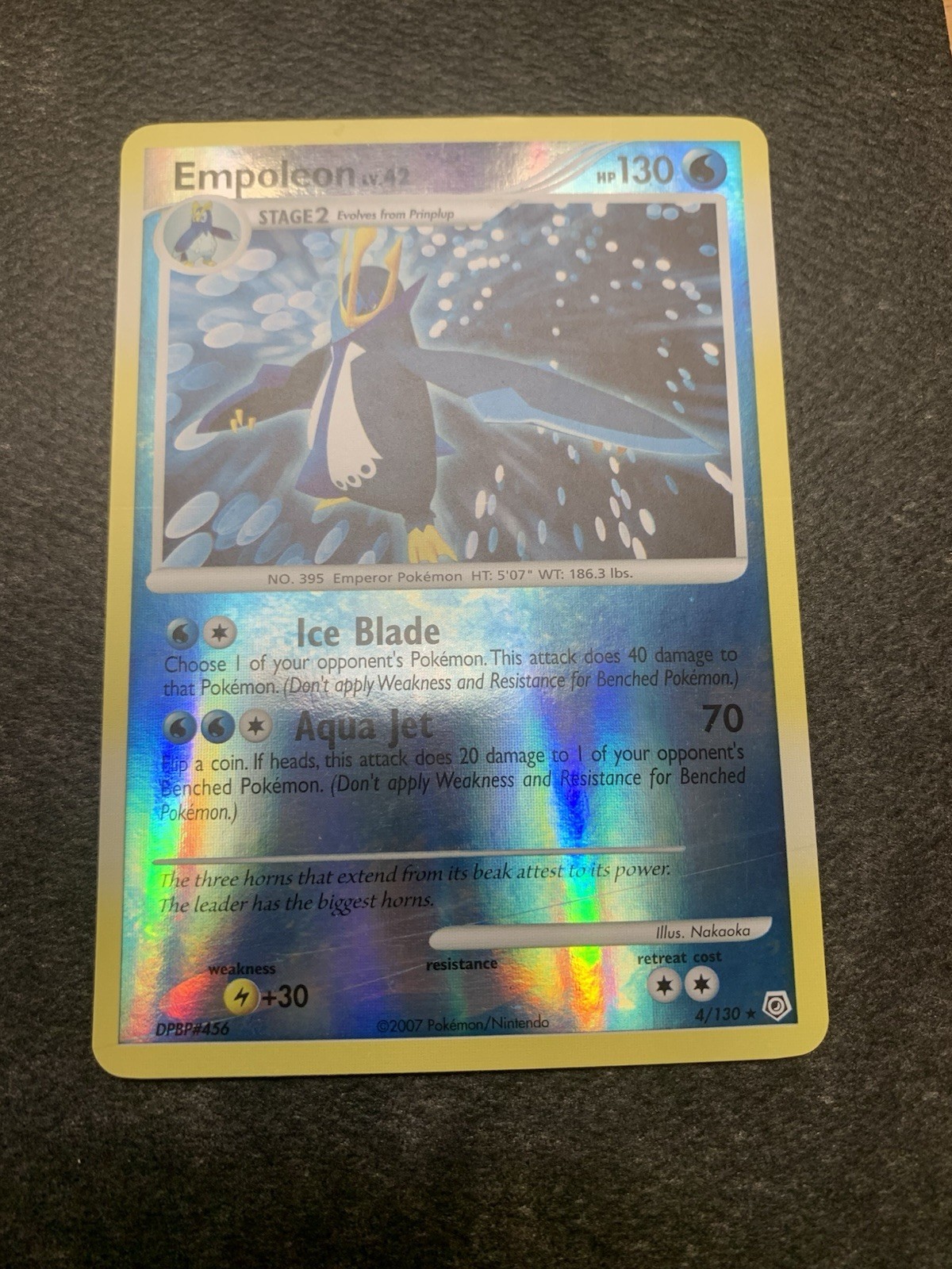 Pokemon TCG Empoleon 4/130 Rare Reverse Holo Diamond & Pearl Base 2007 LP