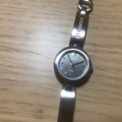 FIORELLI  LAIDES BRACELET WATCH brushed steel finish clear glass VGC