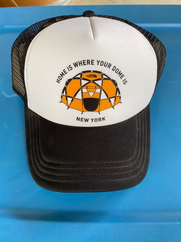 The North Face EMB Mudder Trucker Black Mesh Snapback Cap Hat - NEW YORK
