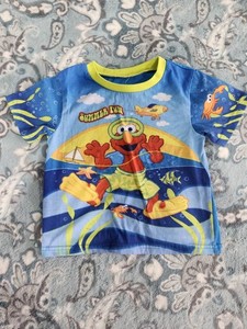 Vintage Sesame Street Elmo toddler boy's rash guard swim shirt