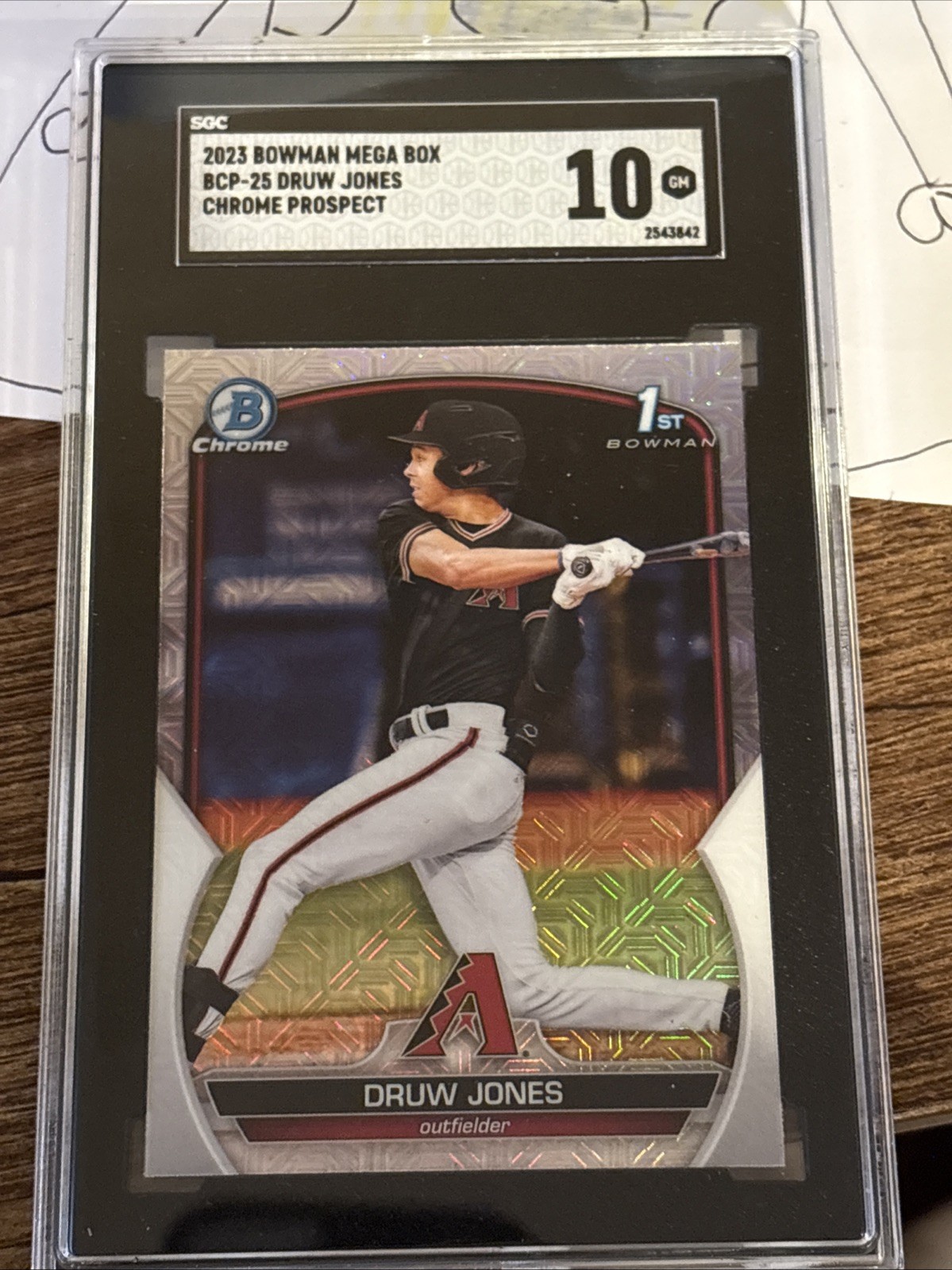 Druw Jones 2023 Bowman Chrome Mega Box 1st Chrome Prospect SGC Gem Mint 10