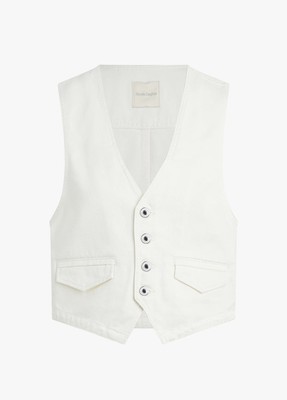 NWT FAVORITE DAUGHTER Poppy Denim Vest, Geneva, Large