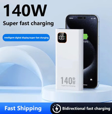 Lenovo 140W Power Bank 500000mAh Portable Fast Charger USB-C for iPhone Samsung
