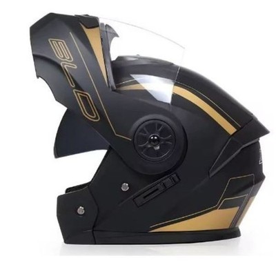 Motorrad Integralhelm Herren Damen doppelte Gläser Sicherheit Kopfbedeckung UK