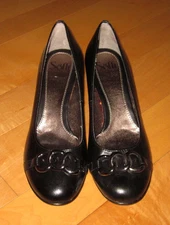 Sofft Womens Black Leather  Heels Shoes 7.5 / 8