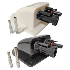 White/Black RV Photovoltaic Junction Box ABS Curved Cable Connector Caravans