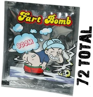 RHODE ISLAND NOVELTY 72 Fart Stink Sack Bags Smelly - Funny Gag Prank Joke Child Novelty (6 dozen)
