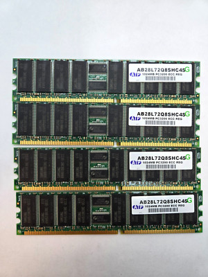 [LOT OF 4] ATP 1024MB PC3200 ECC REG Memory RAM   FAST FREE SHIPPING a