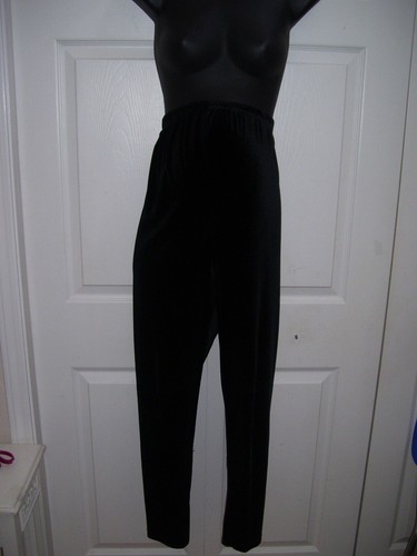 Pantalones de maternidad de terciopelo negro Baby & Me para mujer talla grande nuevos - Imagen 6 de 7