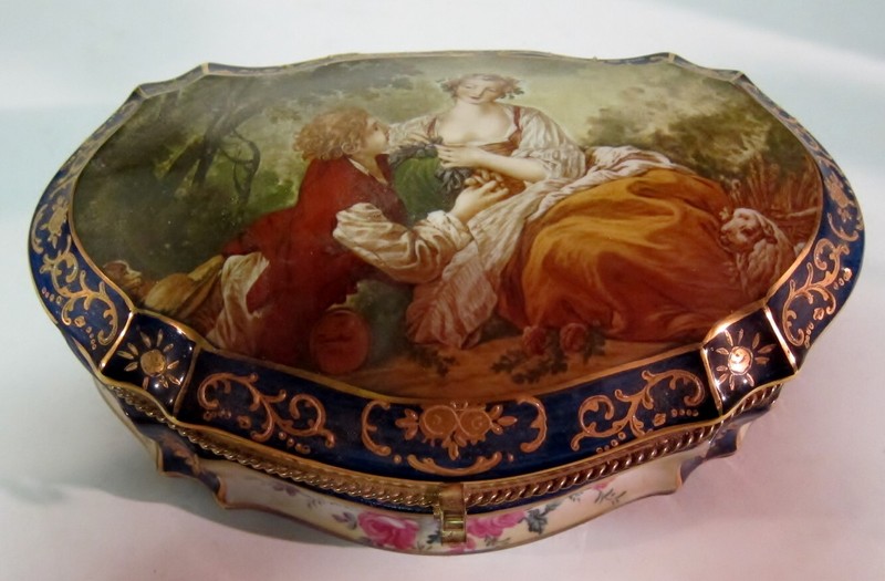 Magnificent Andrea By Sadek French Sevres Jewelry Casket box