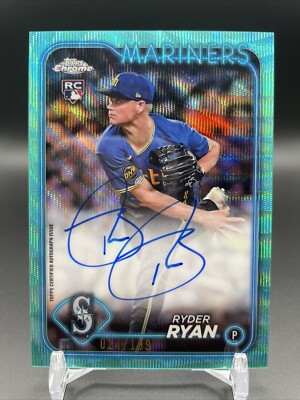 RYDER RYAN - 2024 Topps Chrome Aqua Prism Rookie Auto RC #RA-RR Mariners /199