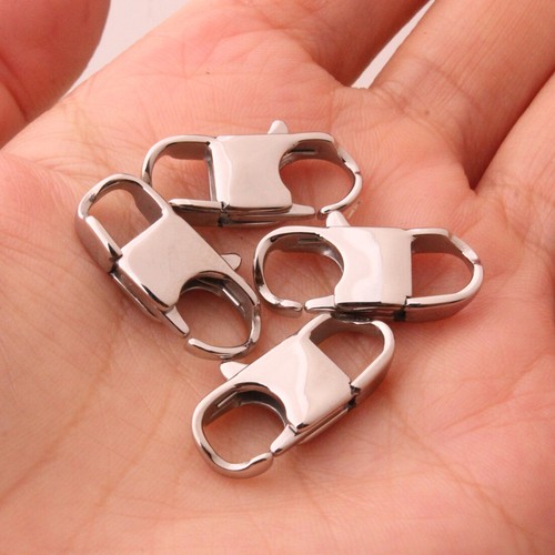 10/20/50/100pcs 22/26/32mmHot Stainless Steel Silver Lobster Clasps DIY Findings - Picture 4 of 6