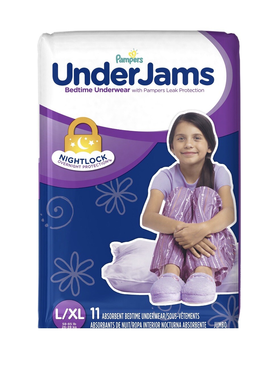 Pampers UnderJams Bedtime Underwear Girls Leak Protect 11 Ct L/XL eBay
