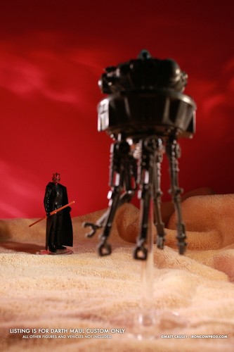 Custom Vintage Kenner STAR WARS DARTH MAUL 3.75" figure Phantom Menace Sith Lord - Picture 5 of 9