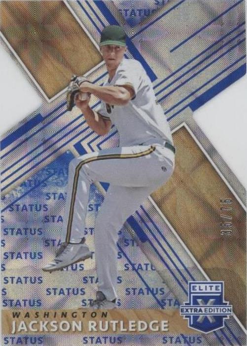 2019 Panini Elite Extra Edition - Jackson Rutledge #17 Status Blue Die ...
