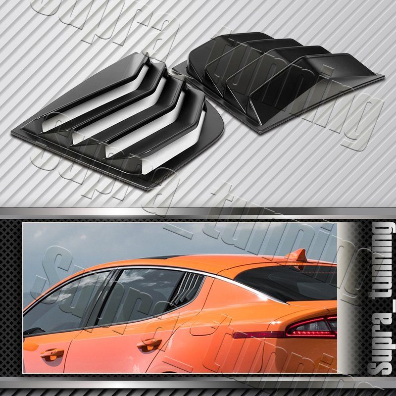 ABS For 20182023 Kia Stinger Black Side Window Louvers Scoop Cover Vent 2pcs eBay