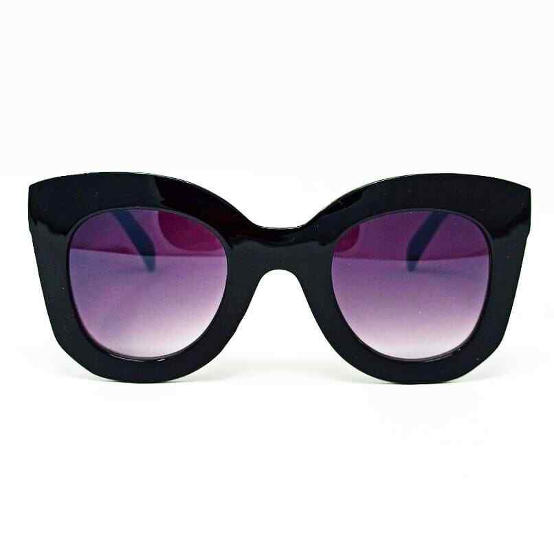 Women Sunglasses New Collection Glossy Black Lens Black FP