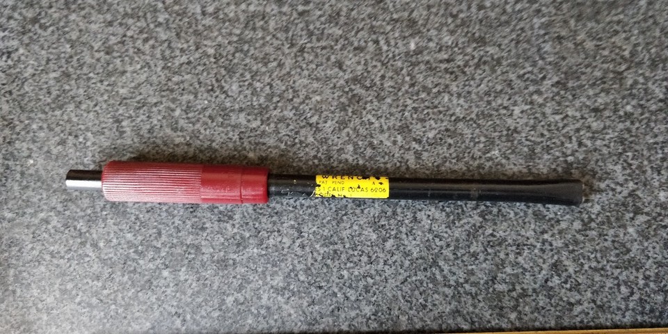 A genuine 1950s American-made 'tip wrench' — an oddball specialty tool that's as much a conversation piece as it is functional.