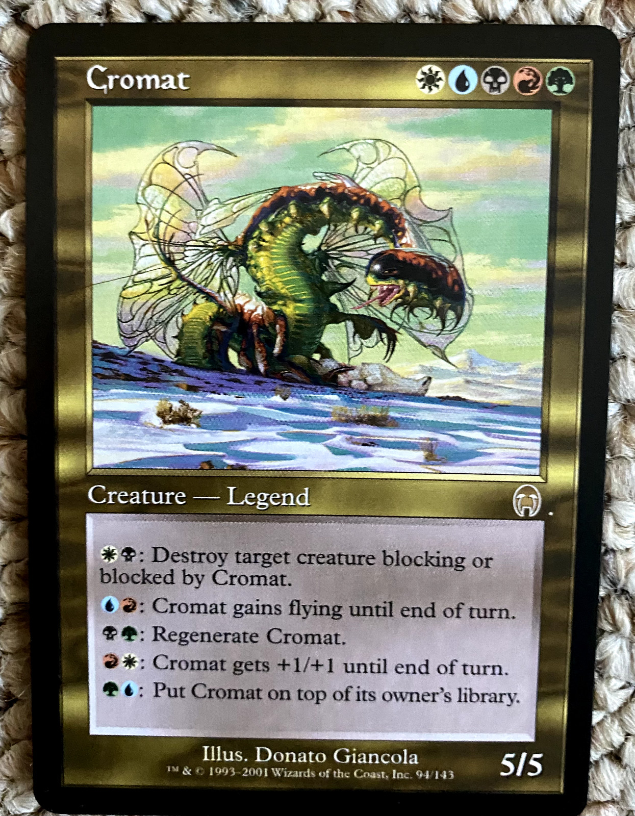 2001 Magic The Gathering"Cromat"!!Lightly Played/NM !!RARE!! Apocalypse #94/143