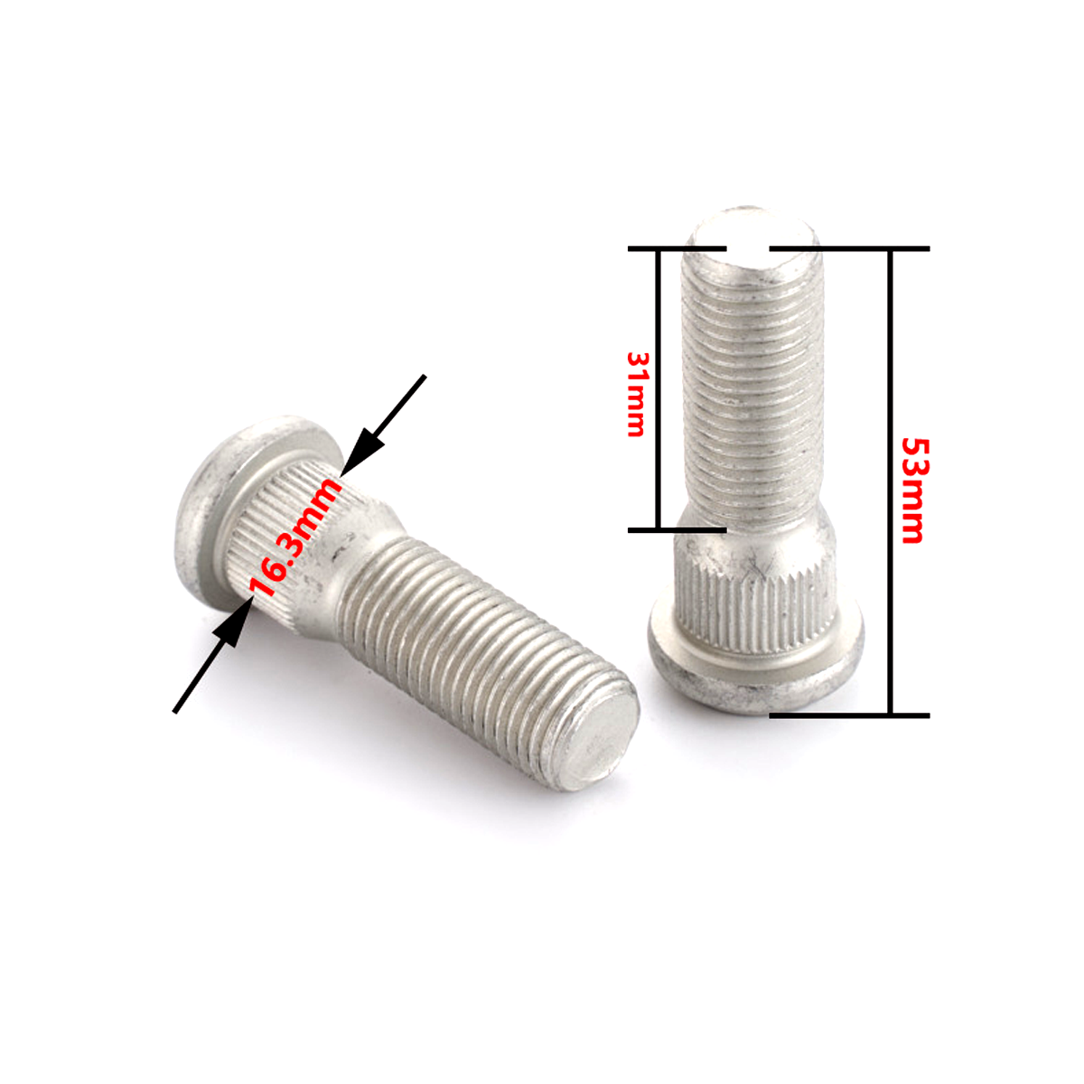 2PCs M141.5 Wheel Lug Stud 9094202077 9094202083 for ToyotaTundra