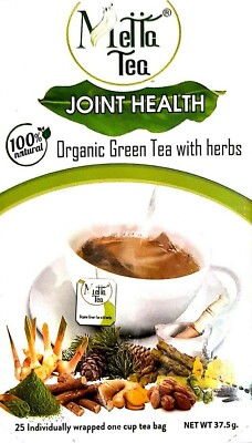 Metta Tea 100% Natural Joint health organic green tea with herbs (25 tea bag)