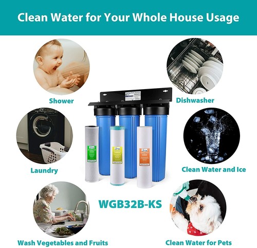 iSpring 3 Stage Whole House Water Filtration System, KDF, Heavy Metal Reducing - Picture 2 of 8