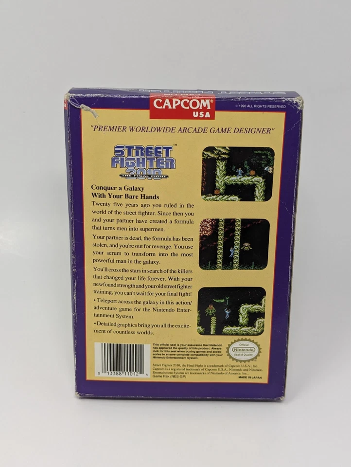 Street Fighter 2010: The Final Fight (Nintendo, NES) -Box-No Manual - Image 3 of 4