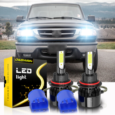 For Mazda B2300 B3000 B4000 1994-2008 2X LED Headlight High/Low Beam Bulbs 6000K