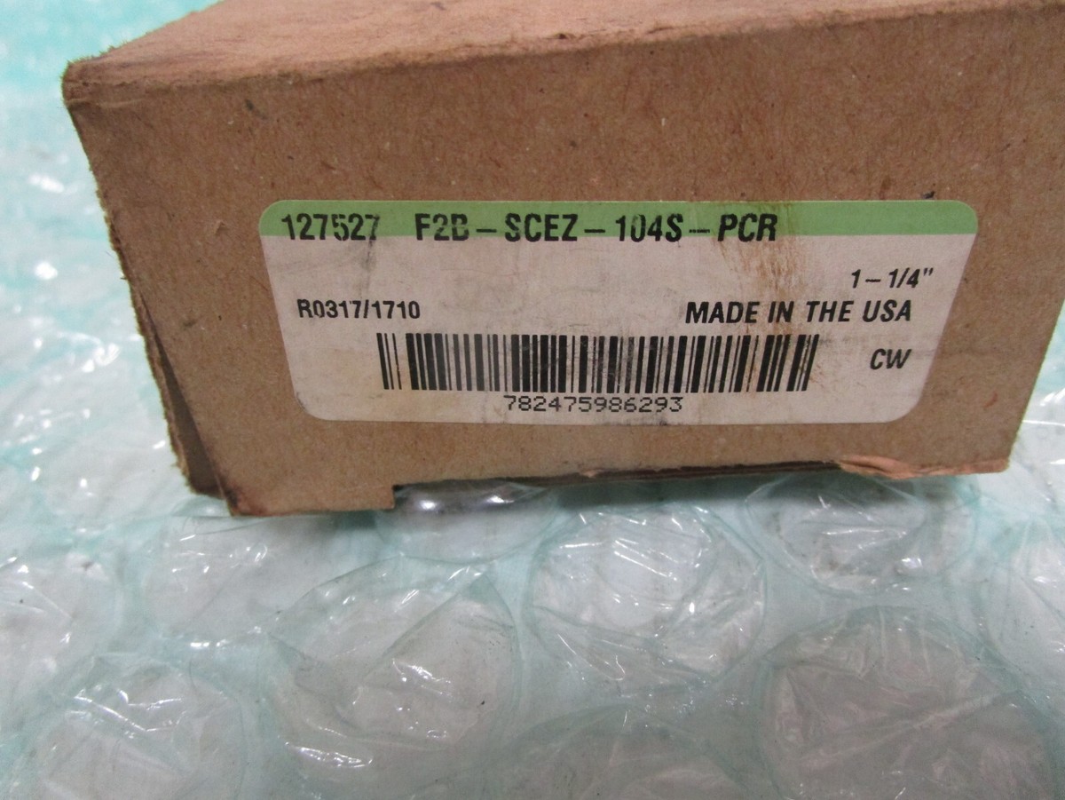 NEW DODGE E-Z KLEEN 2 BOLT FLANGE MOUNT BEARING 127527 1-1/4