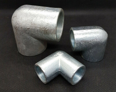 Winkel Fitting Stahl galvan. verzinkt 1/4'' - 2 1/2'' EN10241 DIN2986 IG / AG 