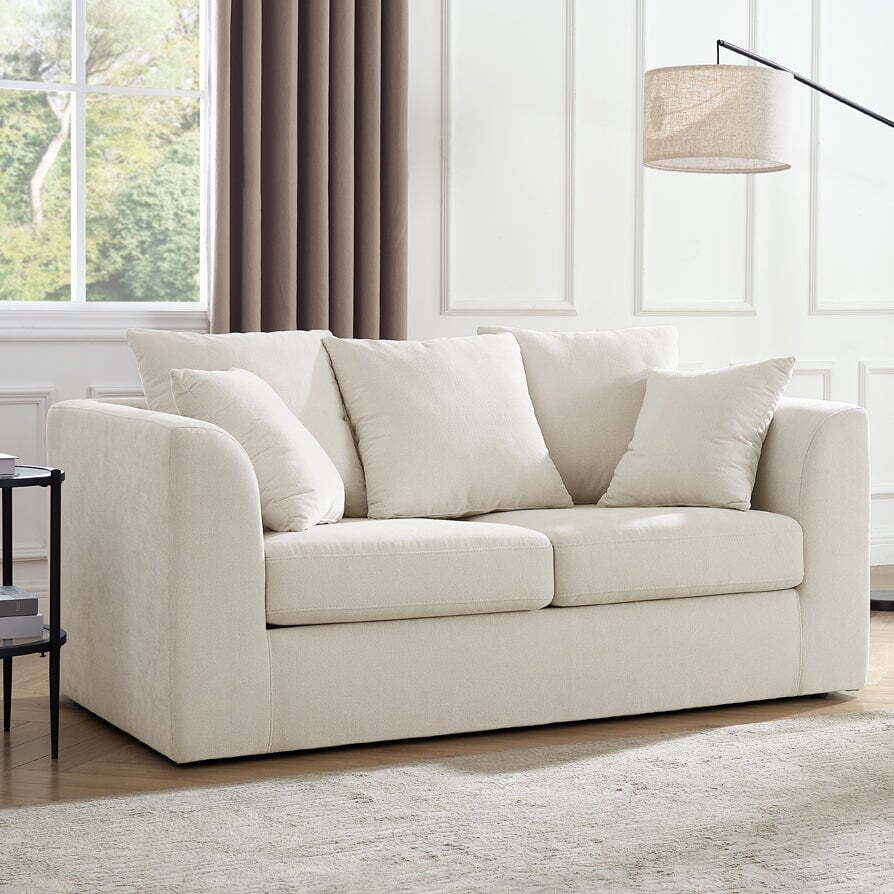 Dusk Melbourne Ivory Chenille Seater Sofa RRP £350 UK