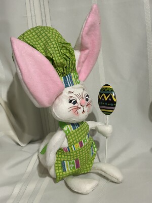 Annalee 2008 Large 12  Bunny Rabbit With Chocolate Candy Egg