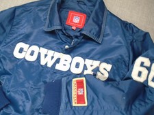 Chaqueta De Colección Dallas Cowboys NFL De Colección De Nailon Talla Mediana NFL Originales