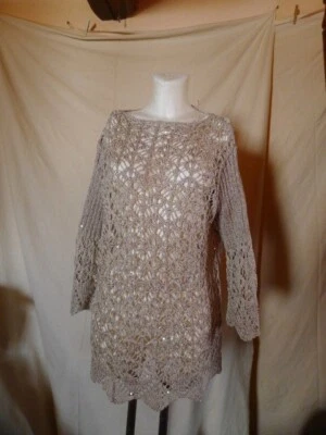 Häckel Pullover Mit Gold Palietten Größe L Ungetragen Laura Torelli - Bild 1 von 3
