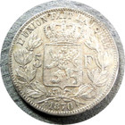 elf Belgium 5 Francs 1870  Leopold II  Silver  ub10 — photo 2