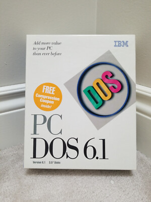 IBM PC DOS 6.1 Base Edition 61G1550 - Retail Big Box Version!