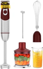 5-In-1 Immersion Hand Blender Set with Variable Speed, 400W, Stainless Steel