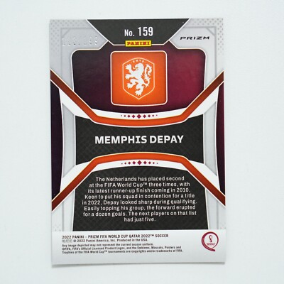 2022 Panini Prizm FIFA World Cup Qatar Purple /199 MEMPHIS DEPAY
